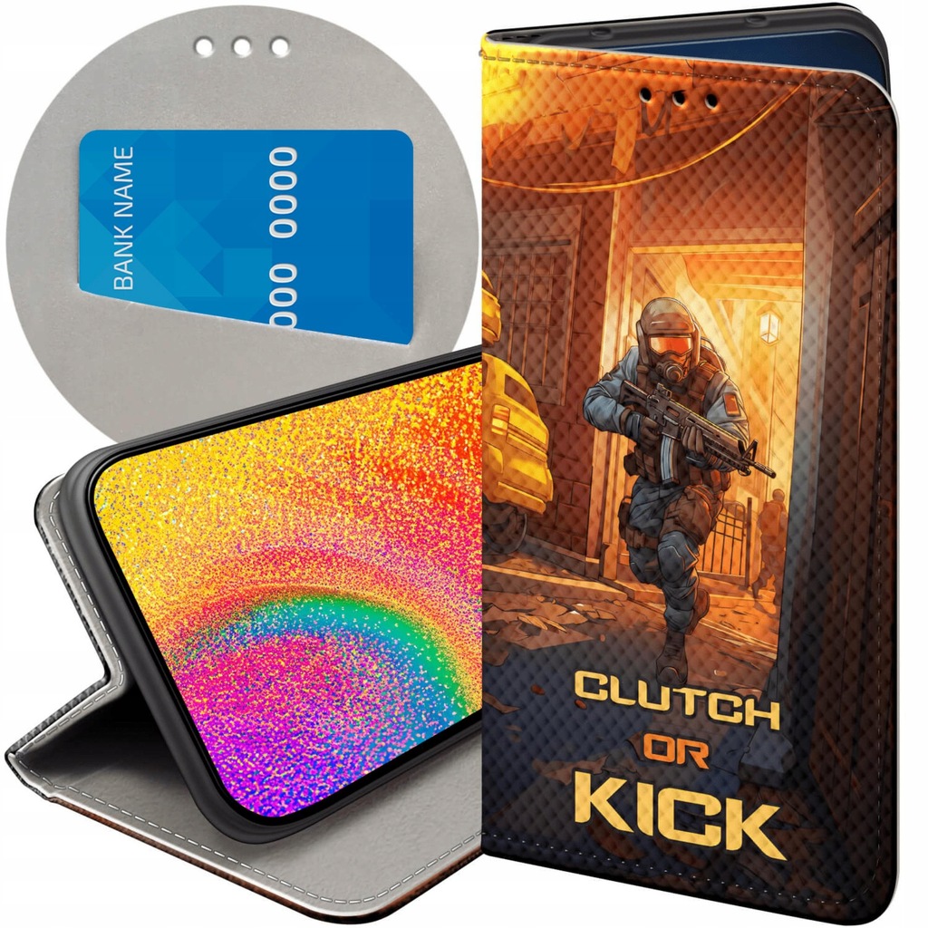 ETUI Z KLAPKĄ DO HUAWEI MATE 10 LITE WZORY CS GO COUNTER-STRIKE FUTERAŁ