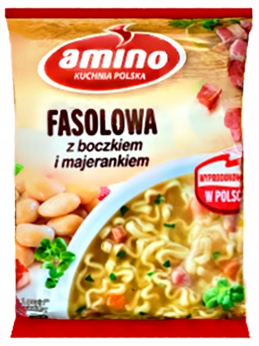 Zupka chińska Amino FASOLOWA z boczkiem zupa 61g