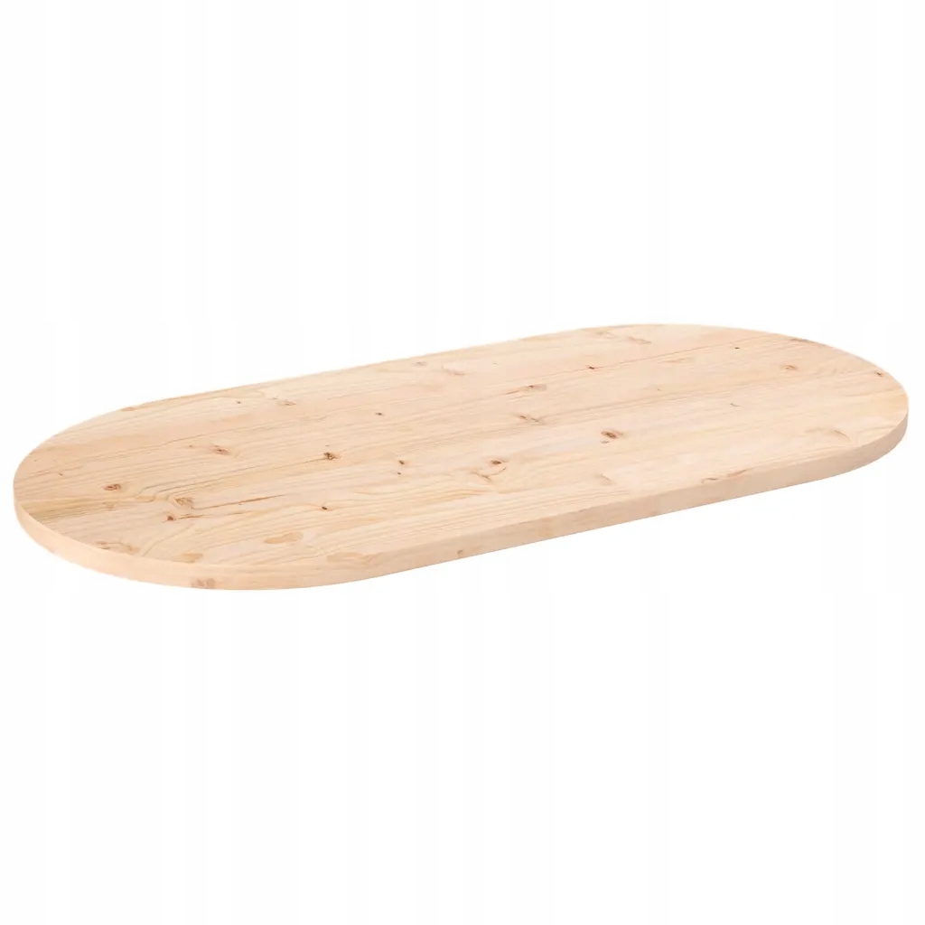 Blat stołu, 110x55x2,5 cm, lite drewno sosnowe, owalny