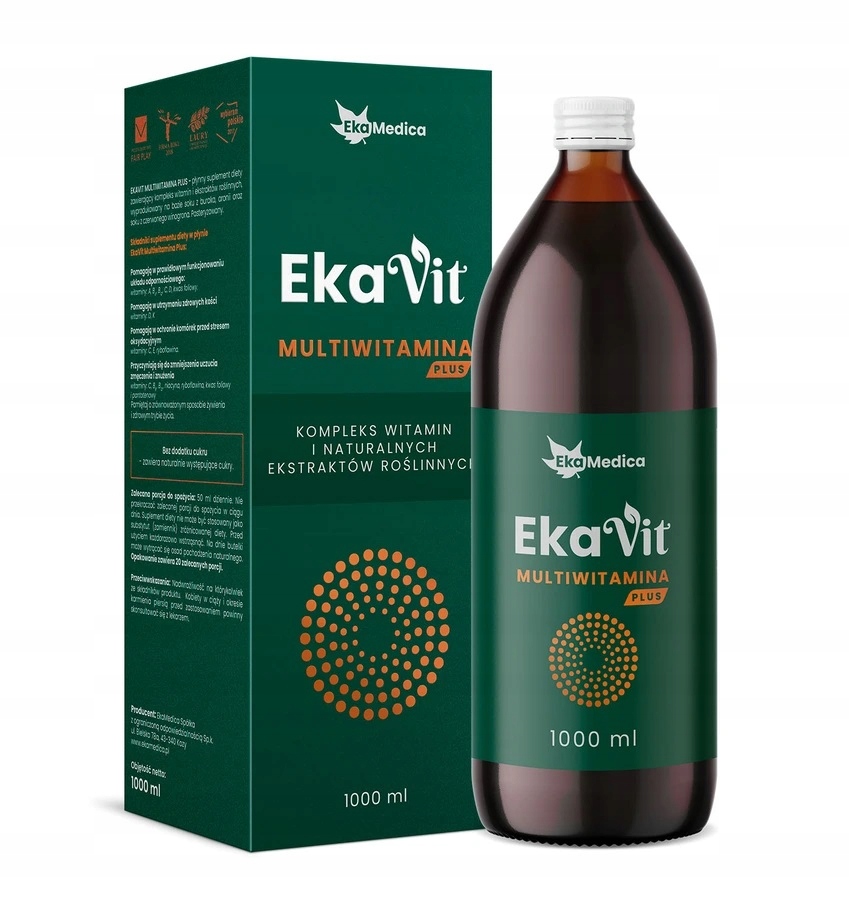 EkaMedica EKAVIT MULTIWITAMINA NATURALNY 1000ml