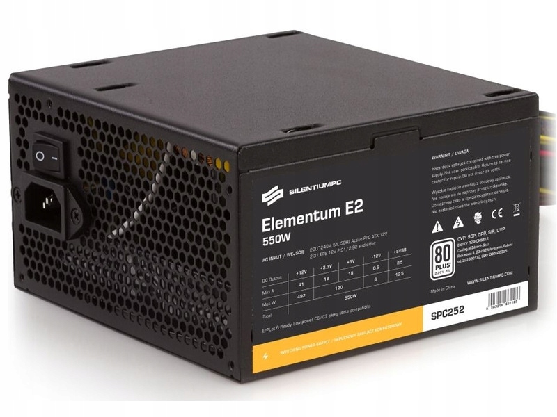 Купить Блок питания SILENTIUM PC Elementum E2 550 Вт: отзывы, фото, характеристики в интерне-магазине Aredi.ru