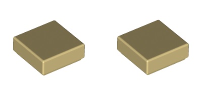 LEGO Płaska 1x1 piaskowy tan 3070b - 2szt