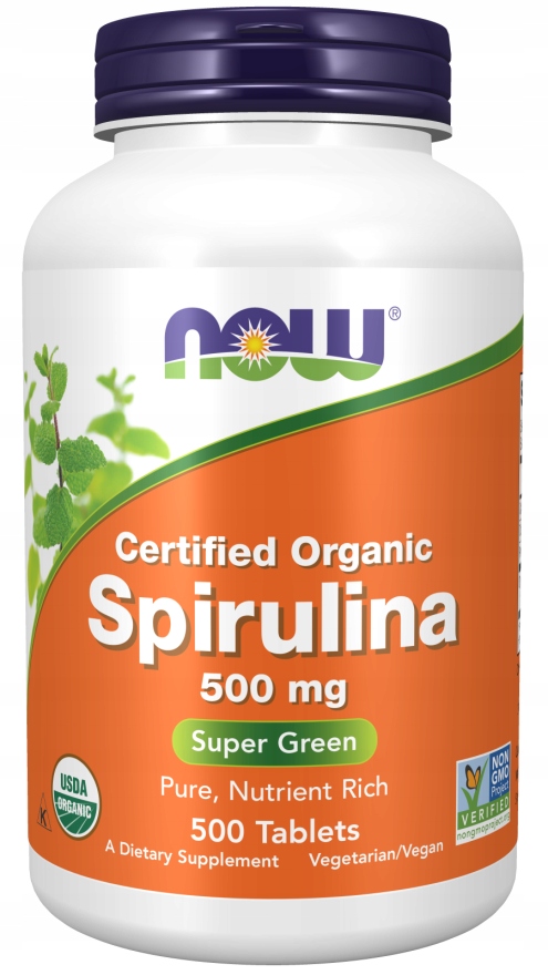 NOW FOODS Spirulina ALGI DETOX 500mg 500 tabl