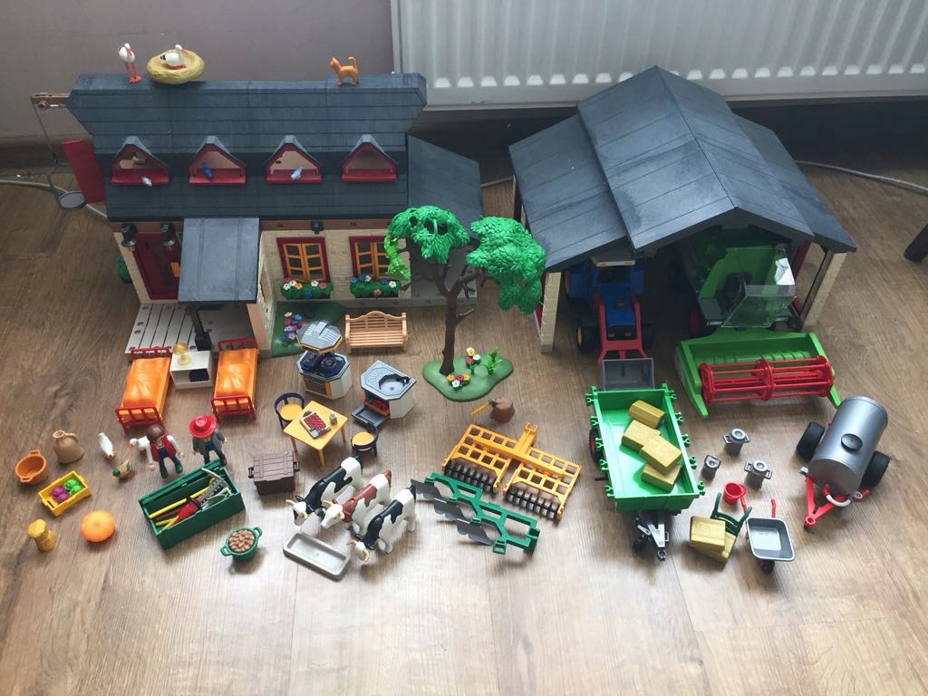 PLAYMOBIL 4055 FARMA TRAKTOR DOM KOMBAJN DUŻY