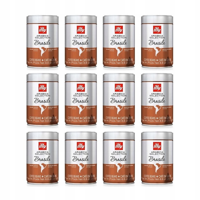 12x Kawa ziarnista ILLY MONOARABICA BRASILE 250g