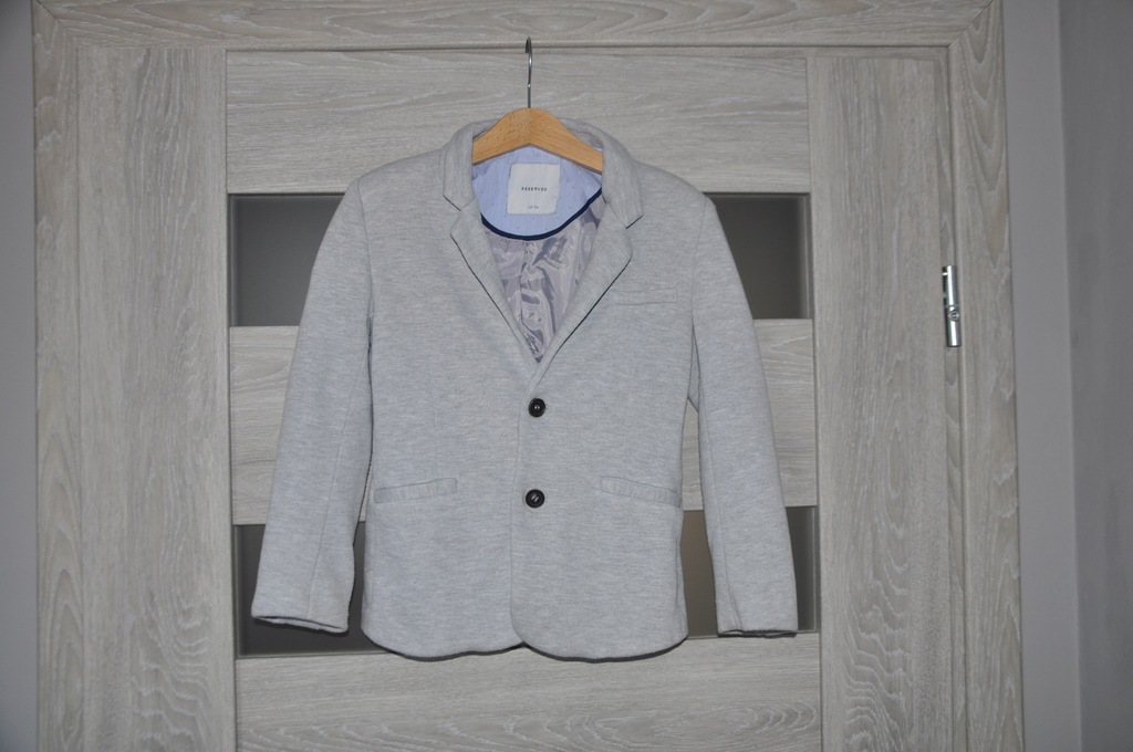 RESERVED blazer BOYS MARYNARKA szara r. 116 cm