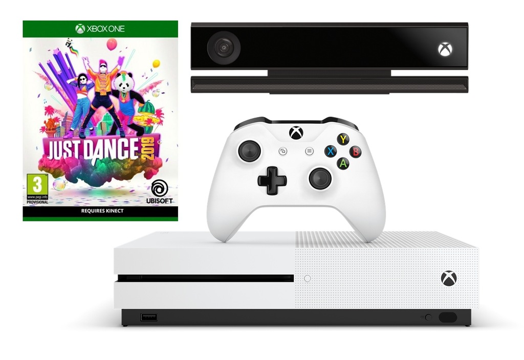 NOWY XBOX ONE S 4K 1TB PAD KINECT +JUST DANCE 2019