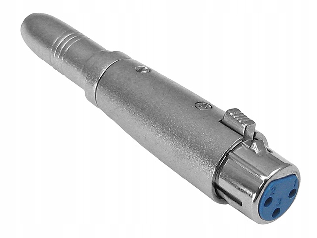 Adapter XLR 3P/gn-JACK 6.3/2P/gn niezbalansowany