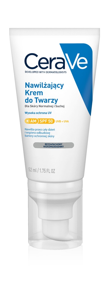 CeraVe Nawilżający Krem do twarzy SPF50 52ml