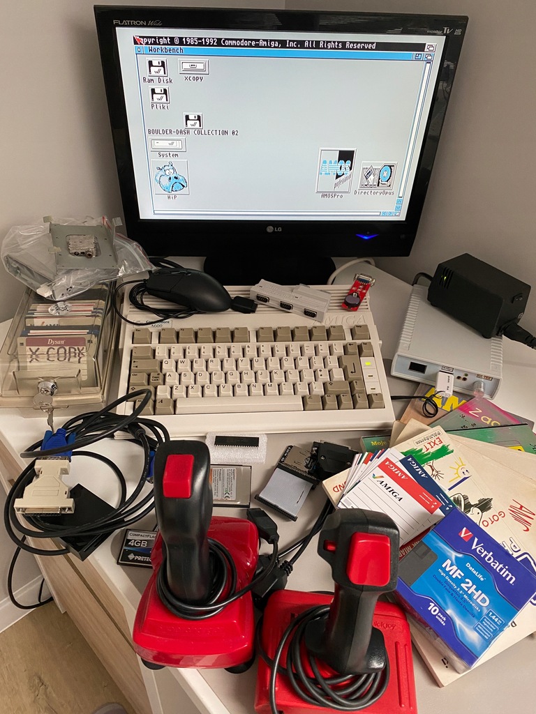 Amiga 600 Monitor Gotek Joye MEGA ZESTAW! ZOBACZ