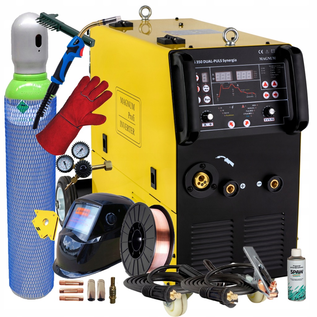 MIGOMAT SPAWARKA INWERTOROWA MIG/MAG 350 A MMA Magnum DUAL PULS zestaw