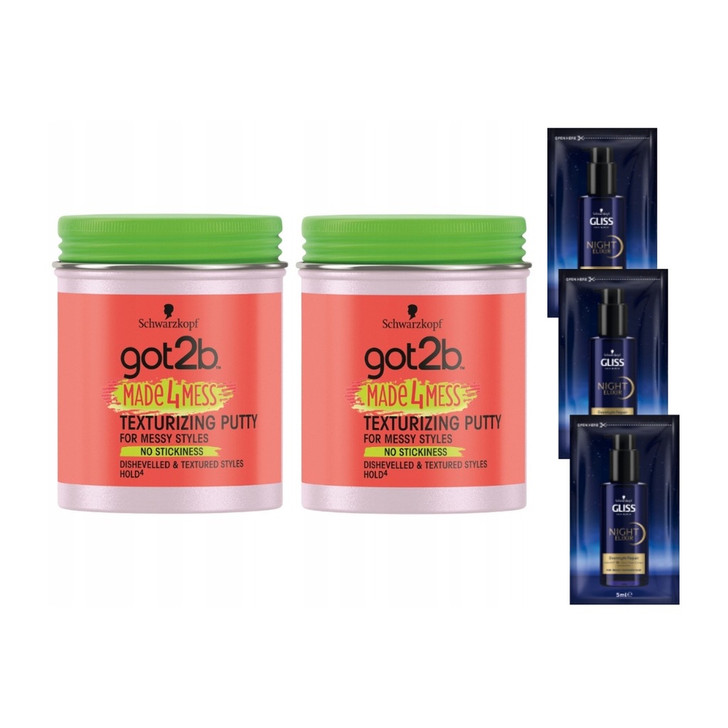 Got2b Made4Mess modelująca pasta do włosów 2x100ml