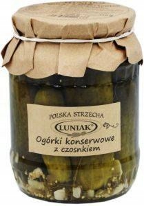 OGÓRKI KONSERWOWE Z CZOSNKIEM 680 g (350 g) - LUNI