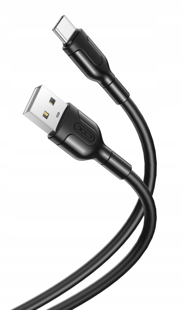 Kabel XO USB Typ C 1m 2,1A silikonowy czarny