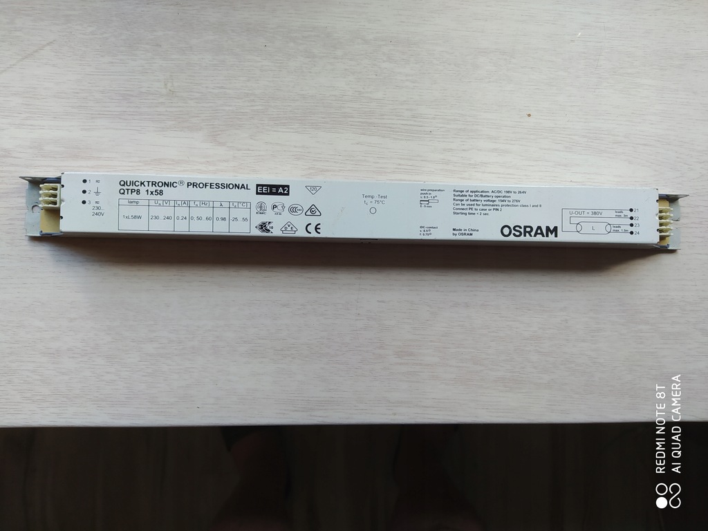 Osram QUICKTRONIC PROFESSIONAL 1X58W/230-240V QTP8