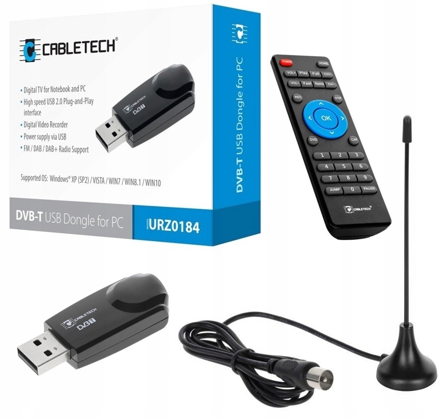 Купить USB DVB-T MPEG-4 HD ТВ-тюнер KABLETECH URZ0184: отзывы, фото, характеристики в интерне-магазине Aredi.ru