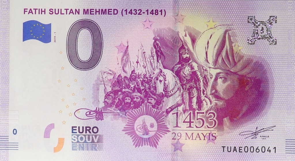 0 Euro - Fatih Sultan Mehmed - Turcja - 2019