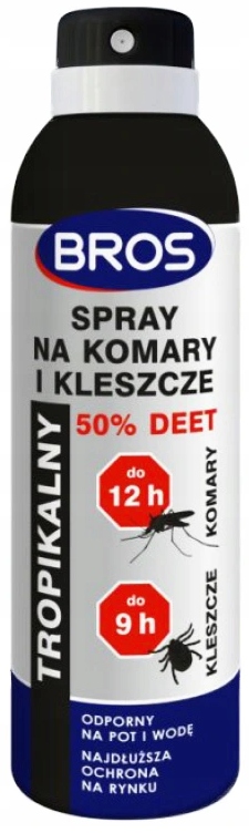 BROS Spray na komary kleszcze 50% DEET 180ml