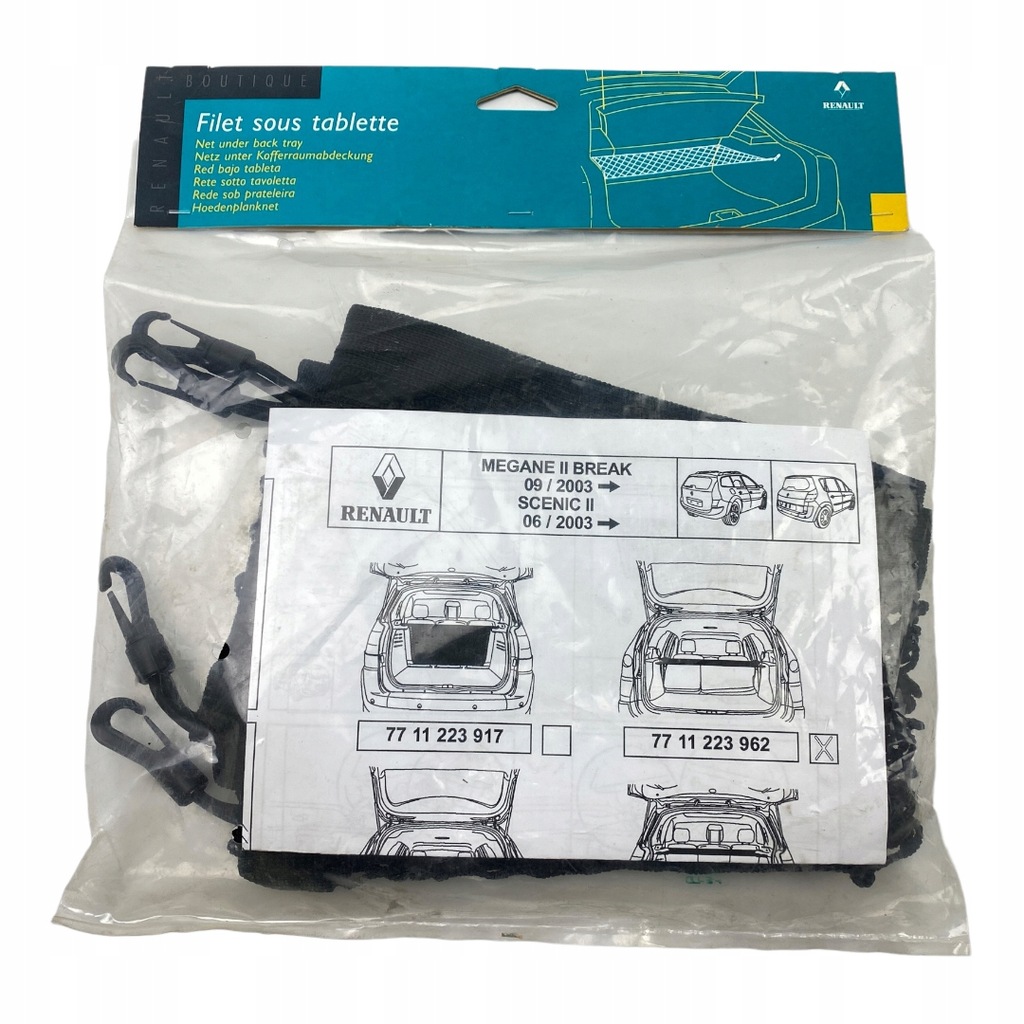 Siatka bagażnika Megane II Scenic II 7711223962