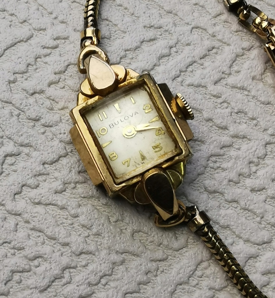bulova zegarek damski vintage lata 40,50