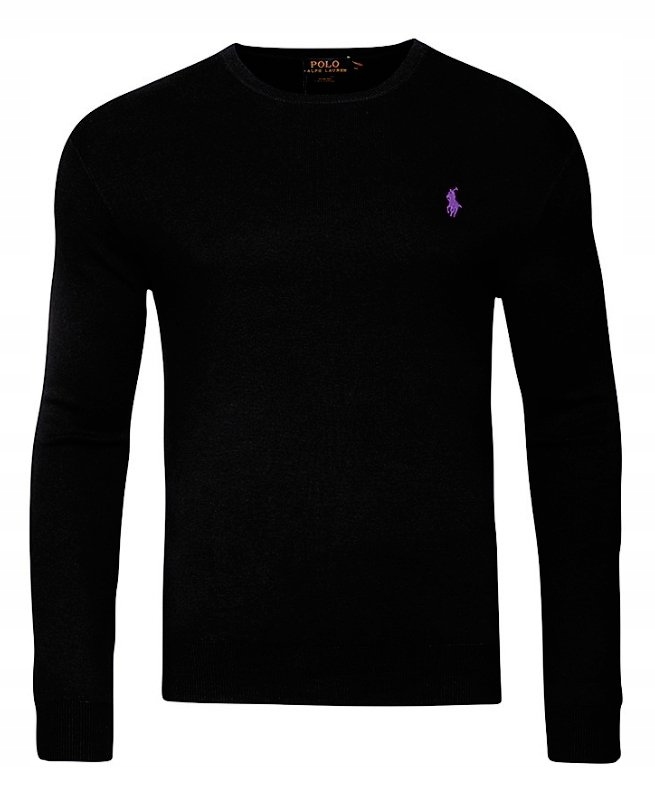 Slimfit Sweter męski Polo Ralph Lauren Czarny