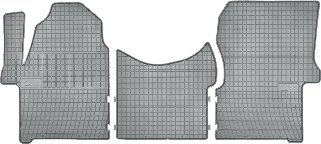 dywaniki gumowe szare / popiel do VW Crafter 0616