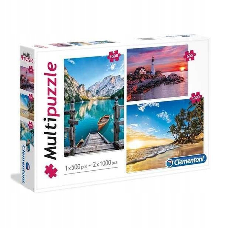 CLEMENTONI PUZZLE 1x500+2x1000el KRAJOBRAZY 08106