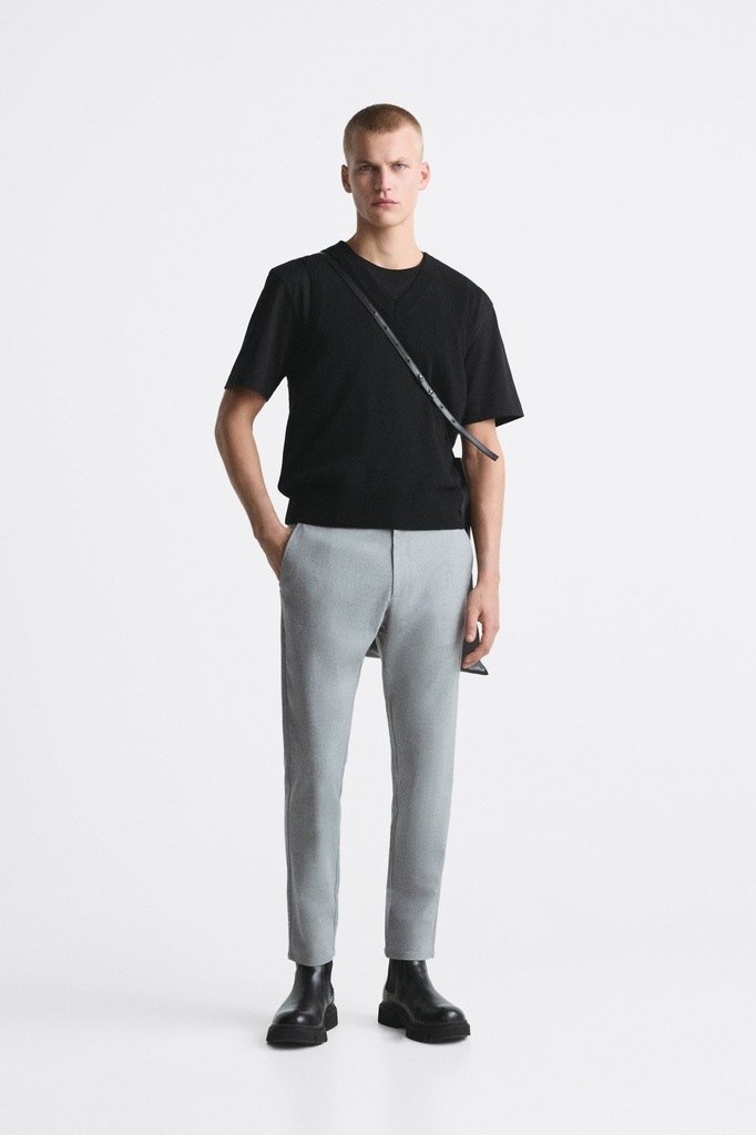 ZARA szare spodnie DRIVER PANT S