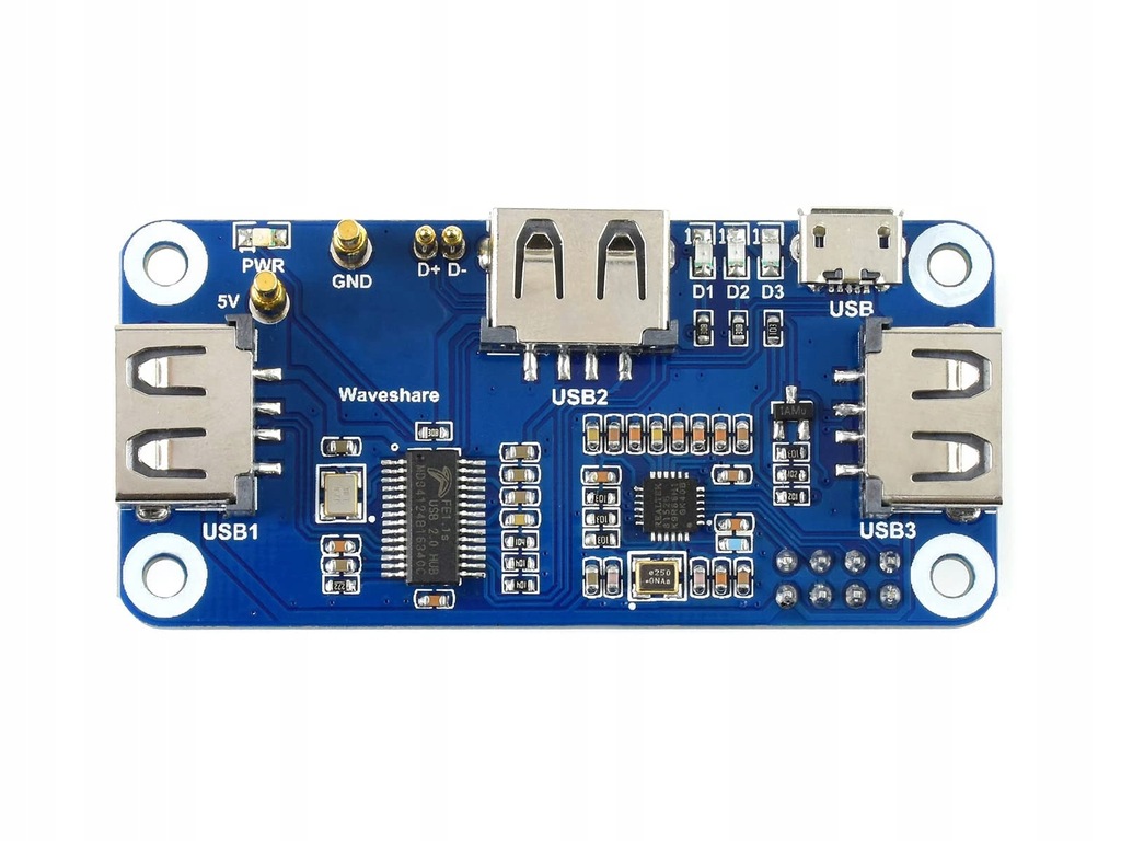 Waveshare PoE Ethernet/USB Hub Hat for Raspberry