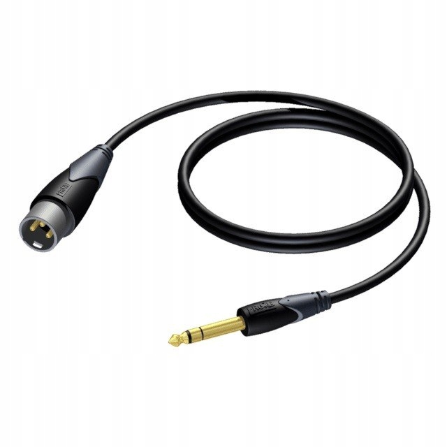 Kabel XLR Męski - 6,3 mm Jack Męski Stereo 1,5 m -