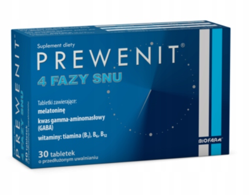 PREWENIT 4 FAZY SNU melatonina 30 tabletek o przedłużonym uwalnianiu