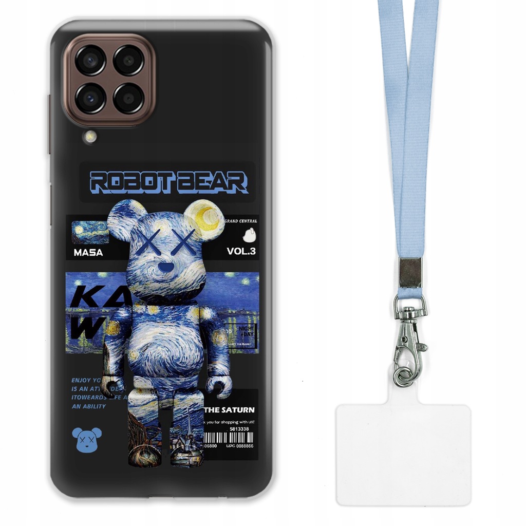 ETUI DO SAMSUNG M33 5G CASE + SMYCZ SZARA KAWS DLA NASTOLATKÓW MIX WZ