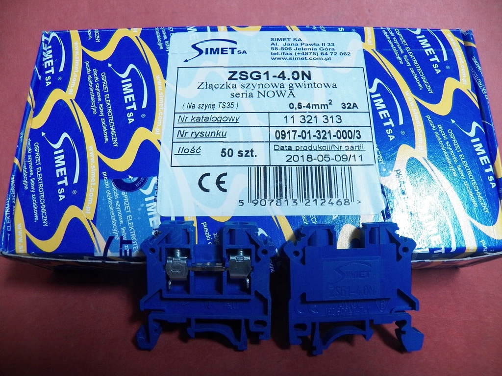 Złączka ZUG-G4.0mm2 ZSG1-4 niebieska SIMET - 13406541040 - oficjalne ...