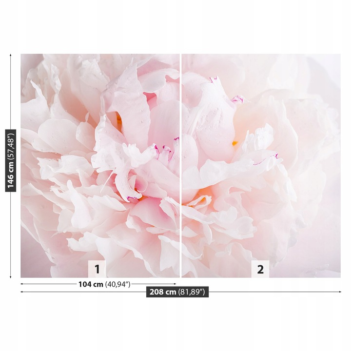 TAPETA SAMOPRZYLEPNA Piwonia Różowy 208x146