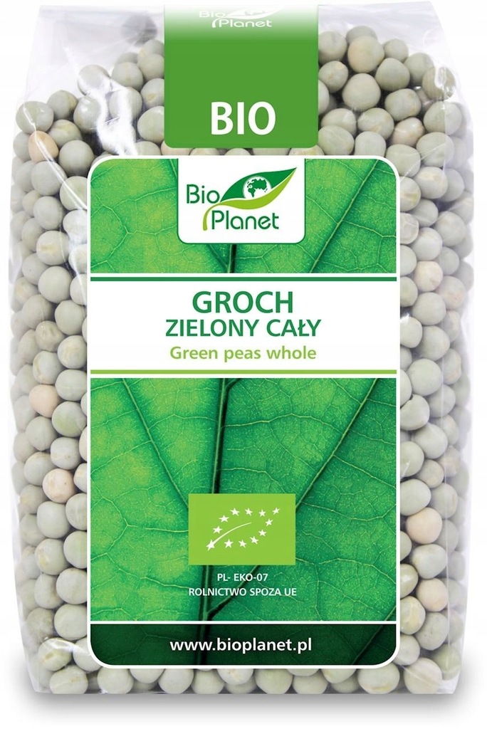 GROCH ZIELONY CAŁY BIO 400 g - BIO PLANET