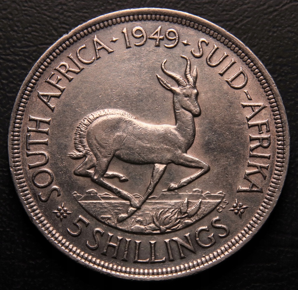 ANK RPA GEORGE VI 5 SHILLINGS 1949 Antylopa