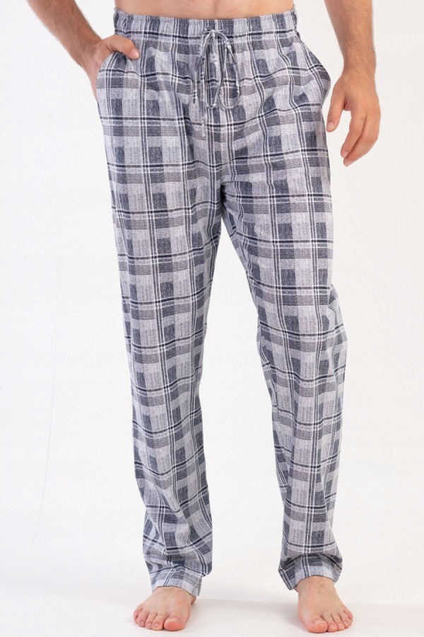 Spodnie piżamowe męskie długie 3040011012 Vienetta szary XXL