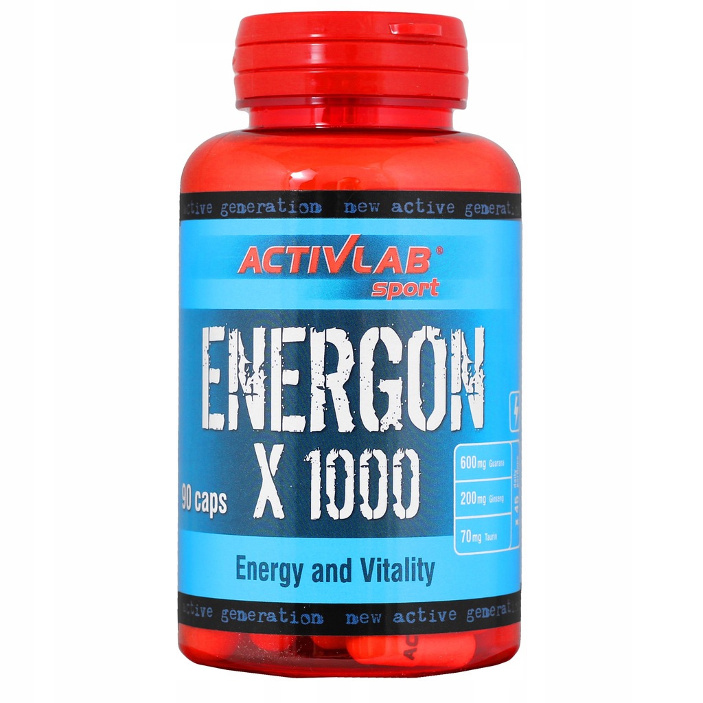 ENERGIA GUARANA ENERGON X 1000 90 KAPS ACTIVLAB