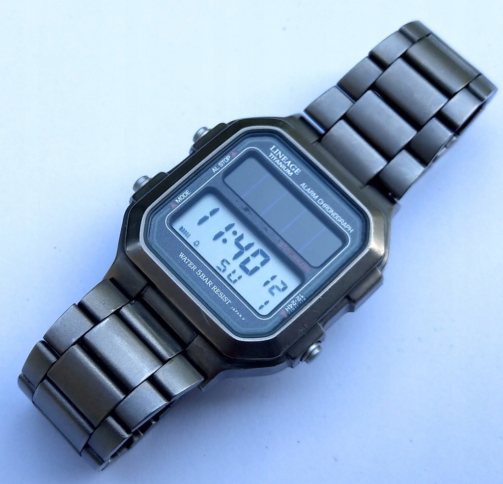 Casio Lineage Titanium Solar LIN-155 Rzadkość! - 8442832278