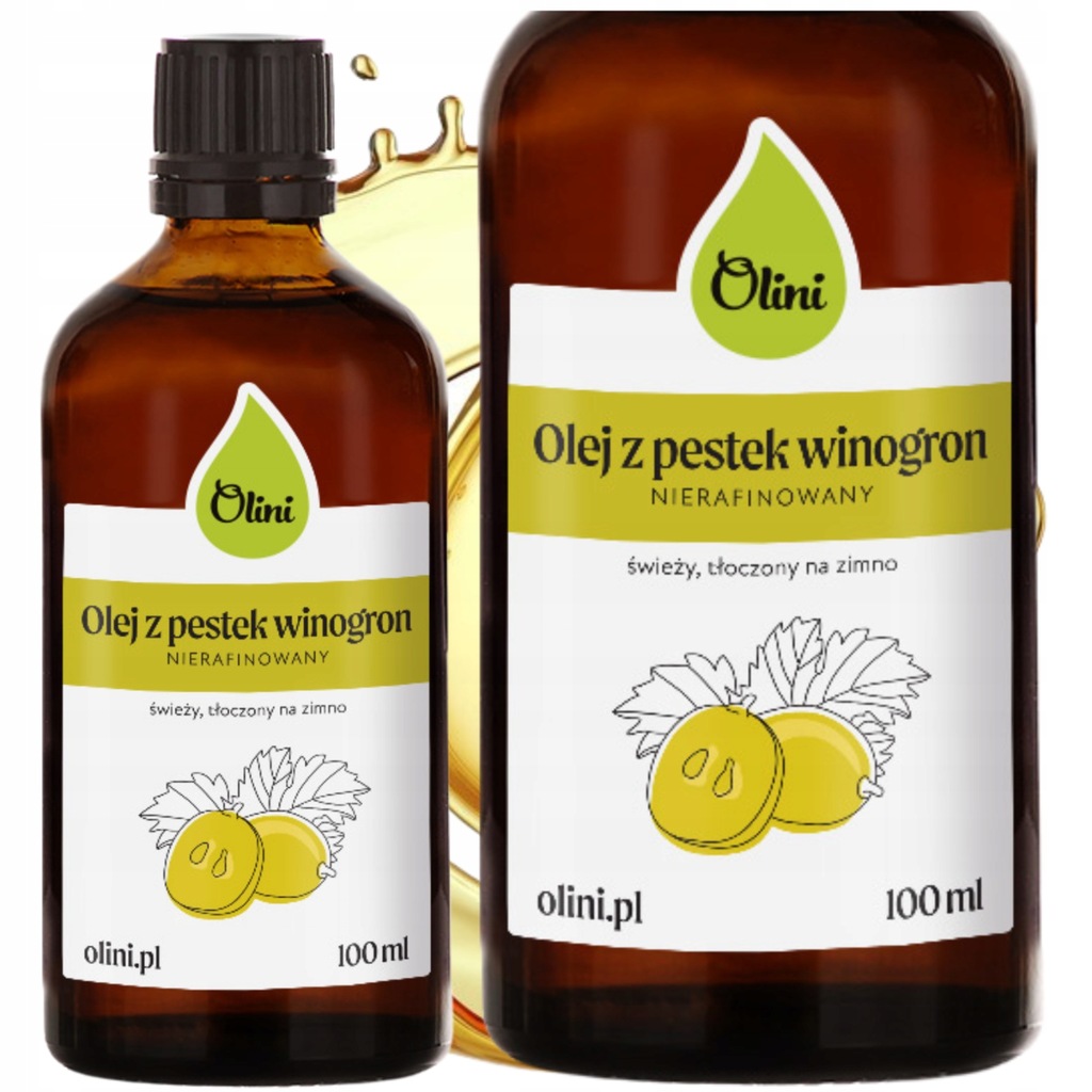 Olej z pestek winogron 100 ml 100 % Olini