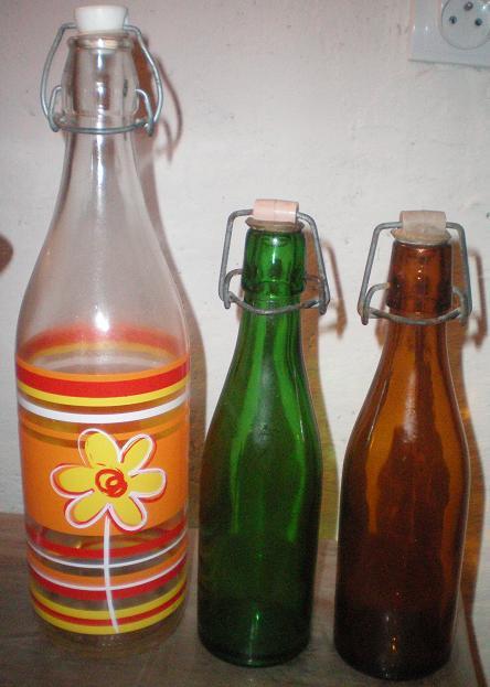 Butelka po oranżadzie (2 szt. ) + włoska butelka