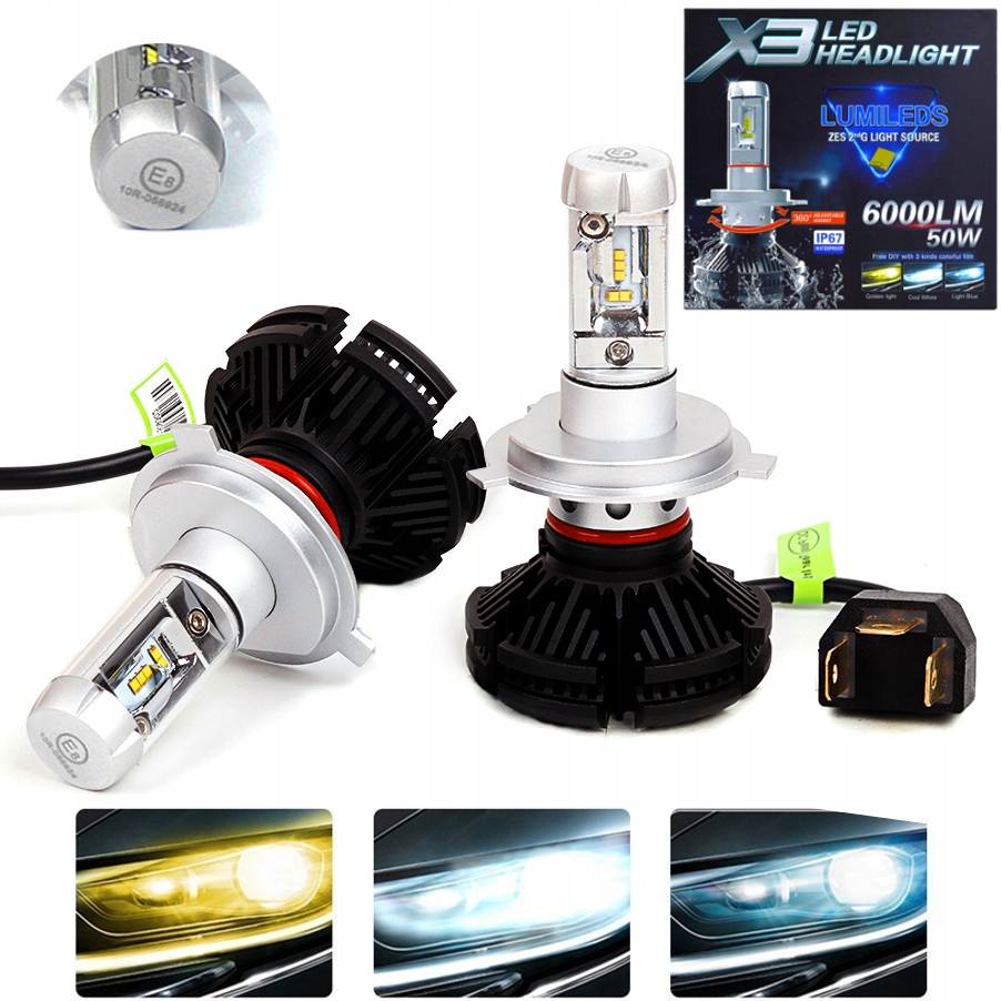 Светодиодная лампа цоколь h4. X3 led Headlight 6000lm 50w hb4. Светодиодные лампы x3 led Headlight zes 50w/6000lm/h4. Лампа led h4 Philips 50w. W3 led лэд лампы h4.