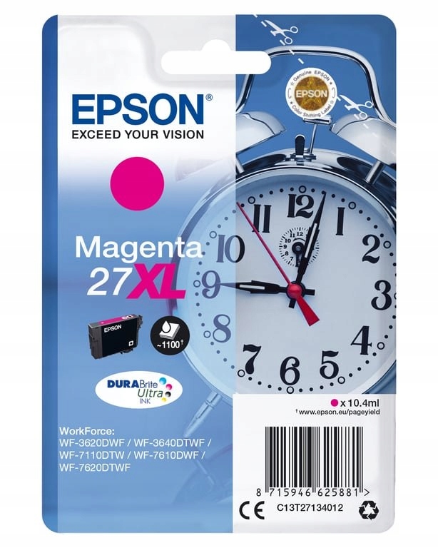 Epson Alarm clock Singlepack Magenta 27XL DURABrit