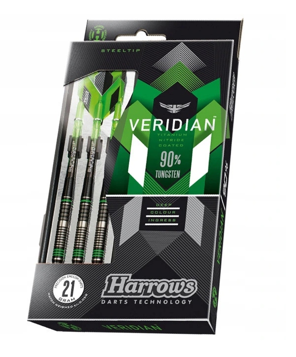 Rzutki Harrows VERIDIAN 90% Steeltip 24 gR