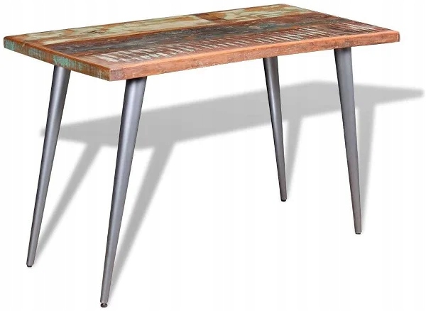 Stół jadalniany z litego drewna z recyklingu 120x60x76 cm