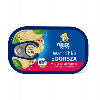 Wątróbka z dorsza w oleju własnym 121g Fisherking