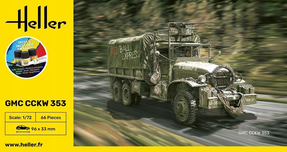 Heller 56996 Starter Set - GMC CCKW 353 1/72