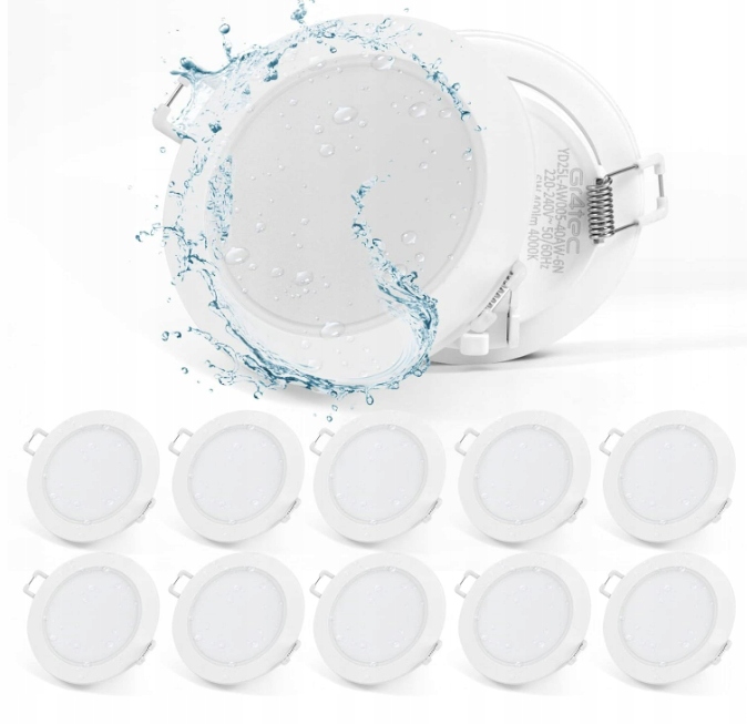 OCZKA SUFITOWE GR4TEC 10 SZTUK 5W 4000K 75-85MM REFLEKTORY