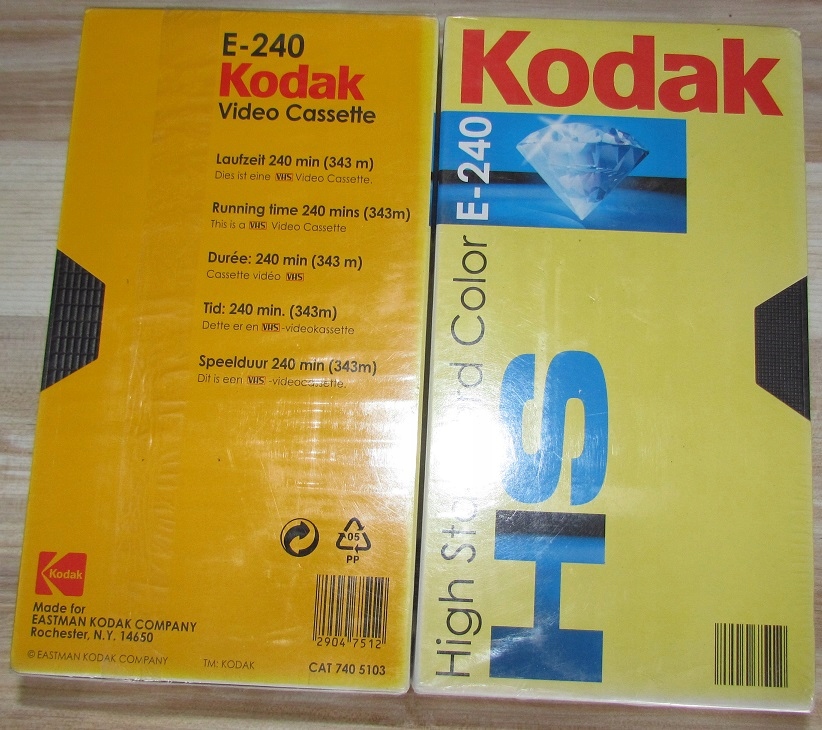 KASETY VHS E-240 KODAK dwupak HS HIGH unikat