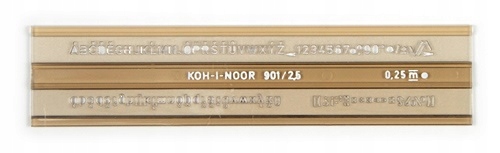 748002 Szablon 901/2,5 LITEROWO-CYFROWY 2,5 mm KIN